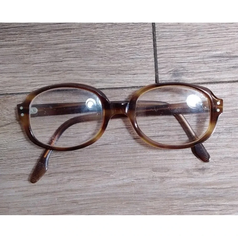 Vintage SRO USA 5 1/4 Brown Frame Glasses‎
